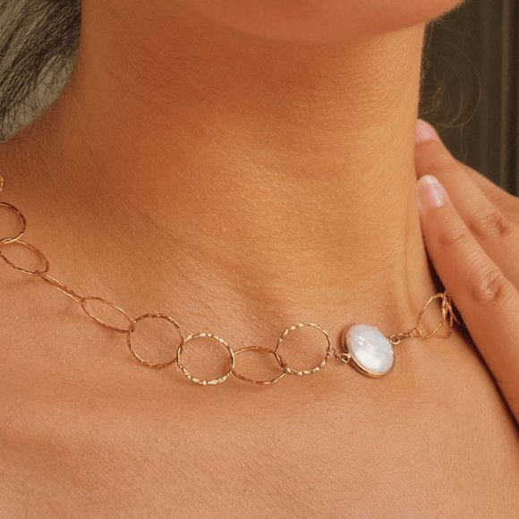 Pearl with Gold Plated Necklace - Picture 2 of 4